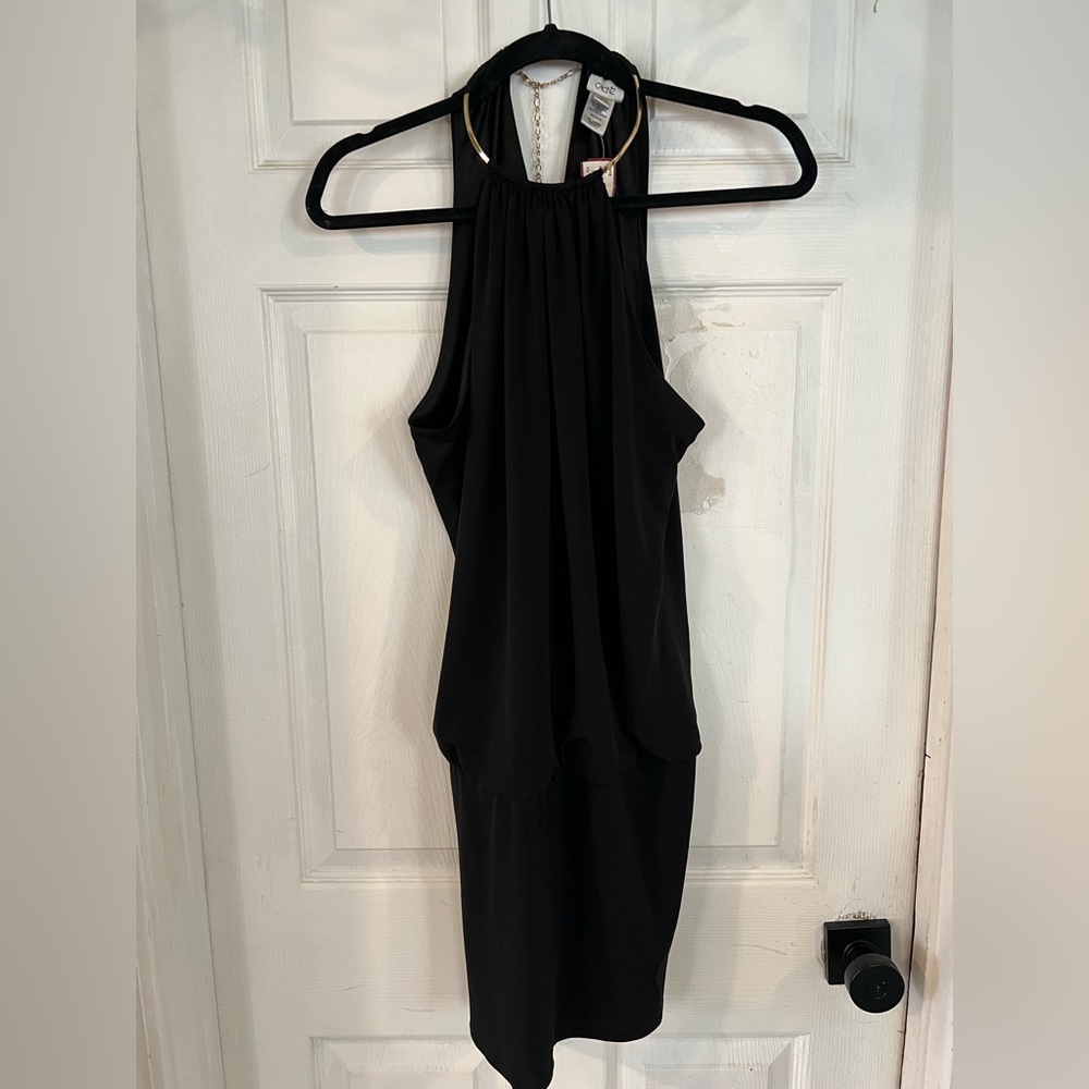 Cache Black Halter Backless Dress